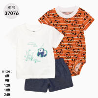 Nueva ropa infantil de verano para niños, bebés y niños pequeños, pantalones cortos de manga corta, camisetas, trajes de tres piezas. - details 9