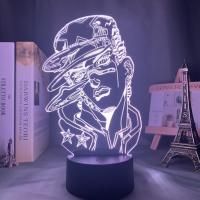 Lámpara Nocturna 3D Anime JoJo Bizarre Adventure Para Decoración De Dormitorio Luz LED Figura Jojo Jotaro Kujo Regalo De Cumpleaños - details 3
