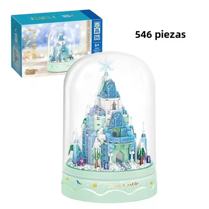 Castillo De Hielo Y Nieve Con Música Para Niñas Bloques De Construcción Creativos Y Divertidos Regalo De Navidad Para Niñas - 1