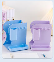 Soporte De Libros De Escritorio Con Estante Retráctil Y Porta Bolígrafos Estudiante Clip Fijo Rack De Almacenamiento Plegable - details 10