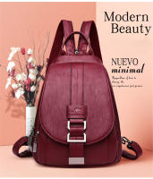 Mochila Multifuncional De Cuero Para Mujer Diseñadora Antirrobo Gran Capacidad Estilo De Viaje Moda Para Adolescentes - details 0