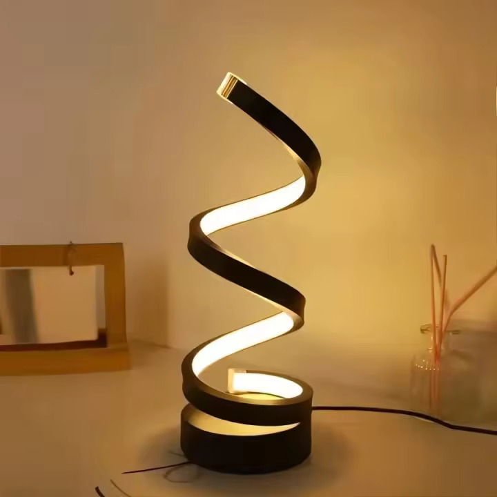 Lámpara De Mesa Para Dormitorio Luz De Noche Moderna LED Ajustable Para Sala De Estar Oficina Con Soporte Para Teléfono Móvil - 1