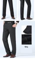 Pantalones De Negocios Para Hombre Talla Grande Corte Slim Moda Casual Estirado Adecuado Para Otoño Verano Pantalones Sólidos Negros Azules Oscuros - details 15