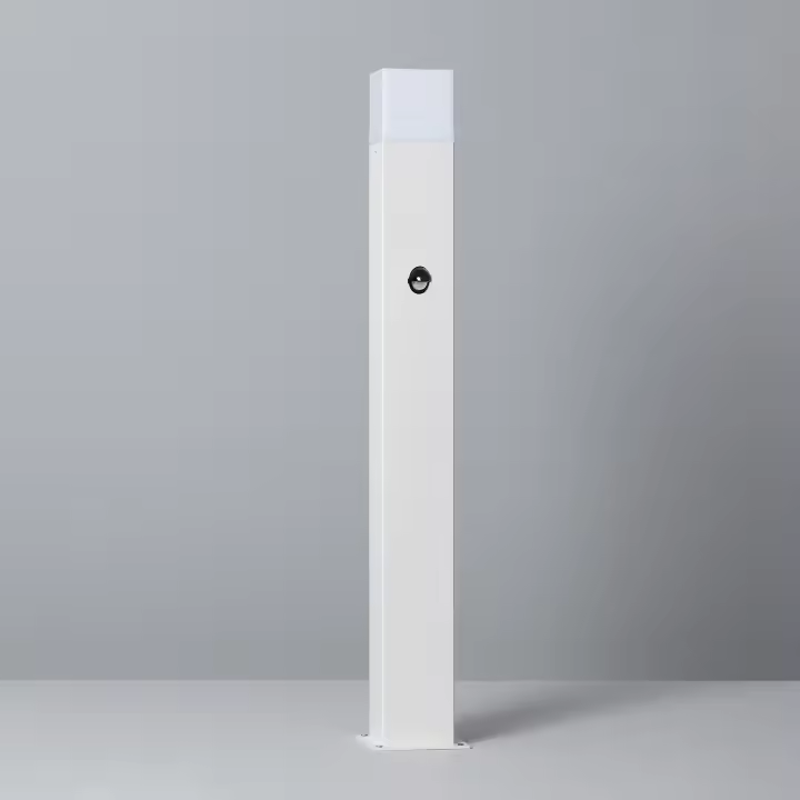 Ledkia Baliza Exterior Superficie Pie 74cm con Detector de Movimiento Augusta Blanca - 1