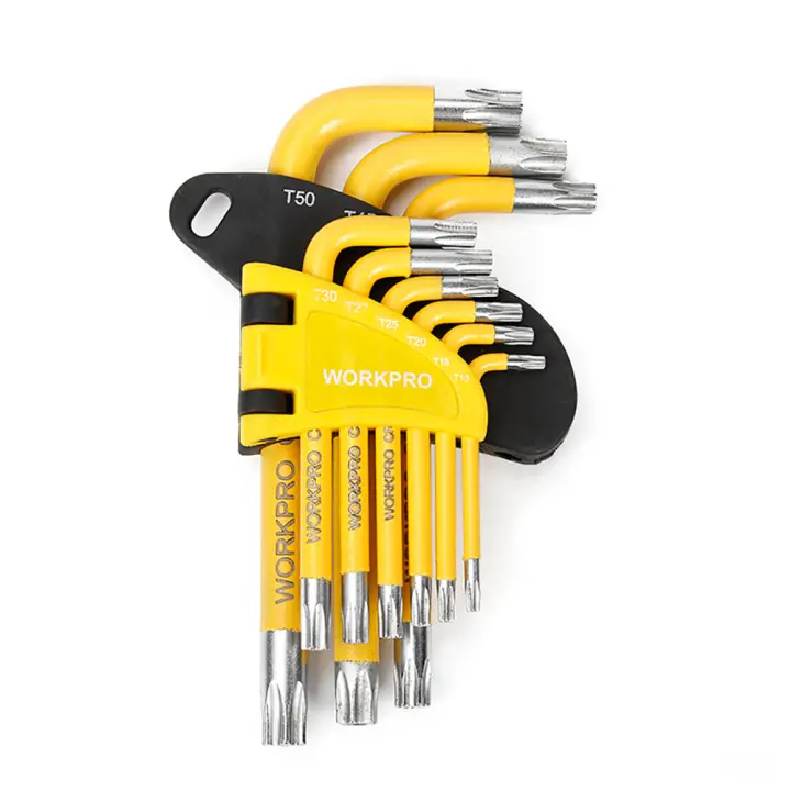 Juego de 9 Llaves Torx de Seguridad WORKPRO - 1