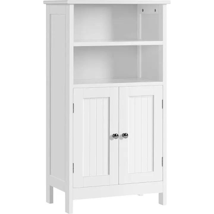 Armario Baño Columna con Estante Mueble Baño Suelo de Madera Armario de Almacenaje Organizador para Salón Cocina 50x30x92,5cm - 1