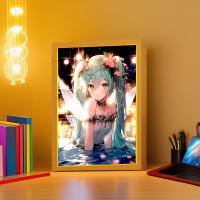 Figura De Anime Hatsune Miku Con Luz LED Para Fotografía Kawaii Figura De Acción PVC Juguete Coleccionable Regalo Para Niñas - details 2