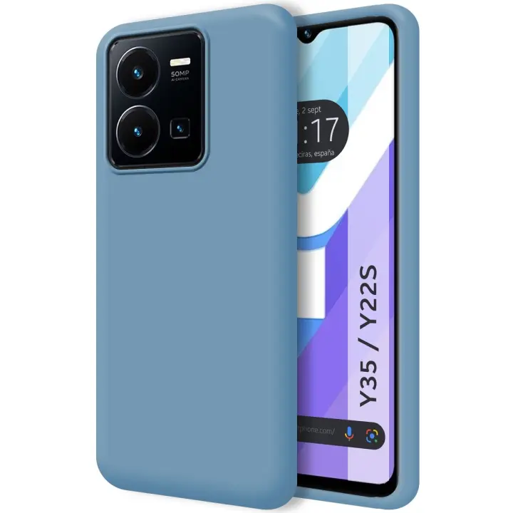 Tumundosmartphone Funda Silicona Líquida Azul para Vivo Y35 / Y22s - Protección Resistente a Impactos - 1