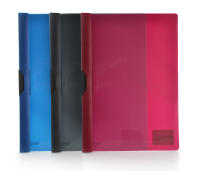 Office Box, Pack 10 Dossier Carpeta Clip It A4 de Gran Capacidad Para Hasta 60 Hojas con Pinza de Plástico en color Negro y Portada Transparente + Cuerpo Flexible en Color sólido Fabricado en Polipropileno Reciclable 100% - details 0