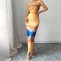 Vestido De Mujer Verano 2025 Sin Mangas Bodycon Midi Con Estampado De Atardecer Vestido De Boda Fiesta Cocktail De Cintura Natural Long Skirt - details 3