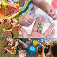 Kit De Haces Arcoíris Para Pulseras DIY Accesorios De Joyería Para Niñas Juguetes De Cuerda De Goma Cumpleaños Regalos - details 4