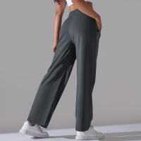 Pantalones Rectos De Pierna Ancha Para Mujer Casual Pantalones De Oficina Cintura Alta Holgados Para Danza Leggings Sin Costuras De Nylon - details 42