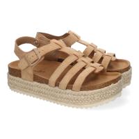 PuntoSalao Sandalias planas en yute tiras en pala para mujer kaki M-260 - details 0