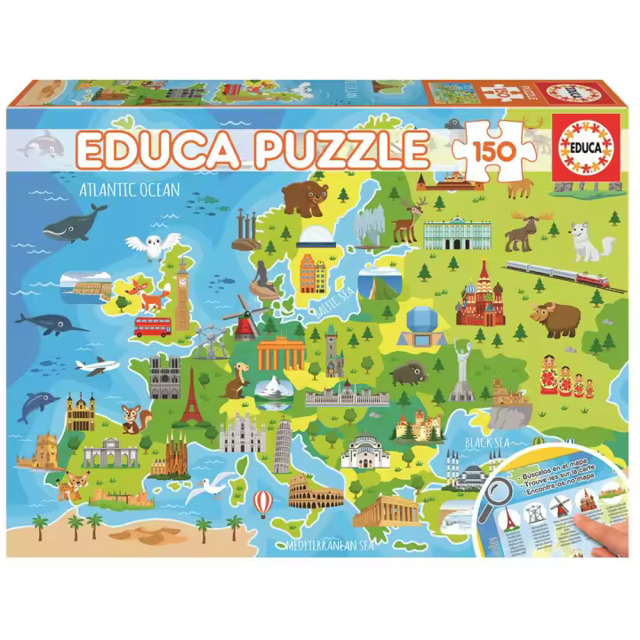 Puzzle 150 piezas Mapa Europa - Educa (18607) - 1