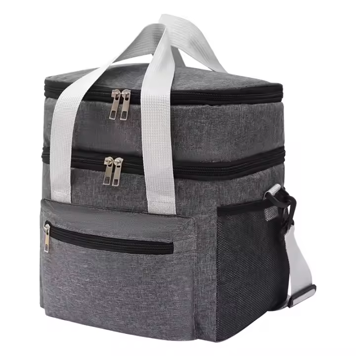 Nueva lonchera de doble capa, bolsa aislante, bolsa de almuerzo impermeable multifunción, bolsa para picnic al aire libre para mantener la frescura - 1