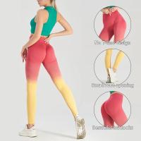 Pantalones De Fitness Para Mujer Con Gradiente Levantamiento De Caderas Talla Alta Secado Rápido Pantalones Largos Para Correr Y Deportes - details 1
