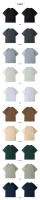 Camiseta Pesada De Algodón Americano 300g Con Mangas Cortas Estilo Retro Minimalista Blanco Suave Y Transpirable Para Primavera Y Verano - details 2