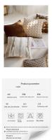 Cojín Moderno Sencillo Para Sofa De Estilo Francés Deluxe Marrón Wabi-Sabi Con Capa De Almohada Impermeable Y Anti-Decubitus Para Hogar Y Viajes - details 1