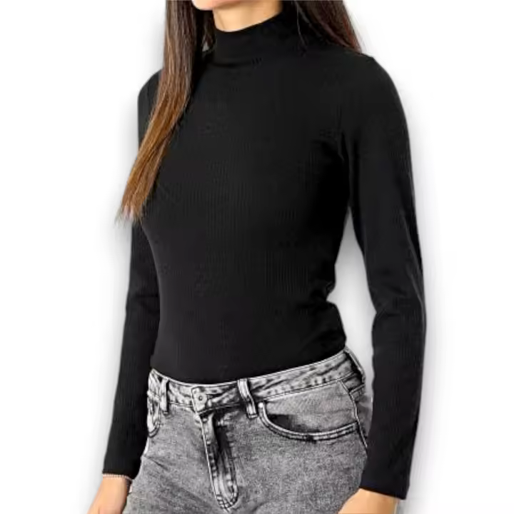 Camiseta Warm Negra de Tiffosi, corte clásico, ajuste cómodo. - 1