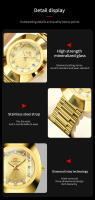 Reloj De Lujo Para Hombre Marca Top Moda Dorado 40mm Dial Con Diamantes 3Bar Impermeable Acero Inoxidable Reloj De Cuarzo Para Hombre - details 5
