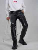 Pantalones De Cuero PU Para Hombre Corte Slim Con Bolsillos Versátiles Y Transpirables Para Un Look Moderno En La Primavera - details 0