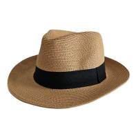 Kebedo Moda Sombrero Paja Marrón Fedora Gorro Unisex Estilo Panamá Retro Borsalino Enrollable y Ajustable Talla Adulto M/L - details 0
