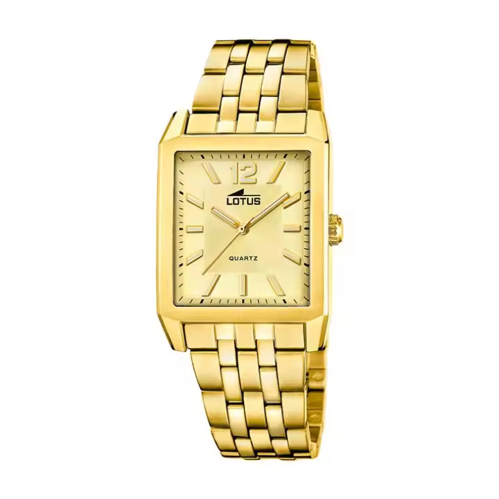 RELOJ LOTUS 18984/2 SQUARE SERIES DE HOMBRE DORADO RECTANGULAR - 1