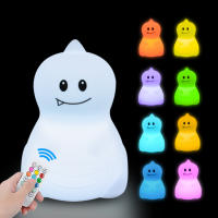 Búho Noche de Luz LED Sensor Táctile de Control Remoto 9 Colores Temporizador Regulable Recargable de Silicona Lámpara de Noche para Los Niños Of The Baby Gift - details 25