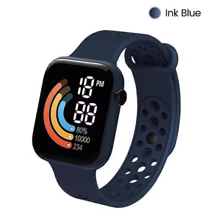 Niños Reloj electrónico ajustable Correa de silicona impermeable Relojes para niños - 1