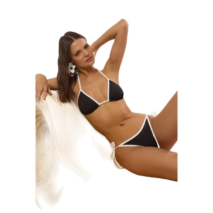 Trendyol Black Triangle Regular Waist Bikini Set Tbess25Bt00187 - 1
