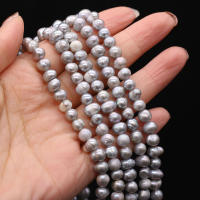 Perlas De Agua Dulce Naturales Gris Genuine 36 Cm Con Cuentas Sueltas De 6-7mm Para La Creación De Joyas DIY Collar Y Pulsera - details 5