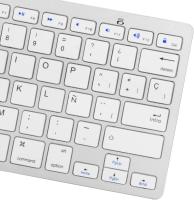 BIT Teclado español con Cable Ultrafino, Blanco o Negro con Conexión USB de 78 Teclas, Plug and Play, Robusto y silencioso Teclado portátil para Juegos de Oficina - details 2