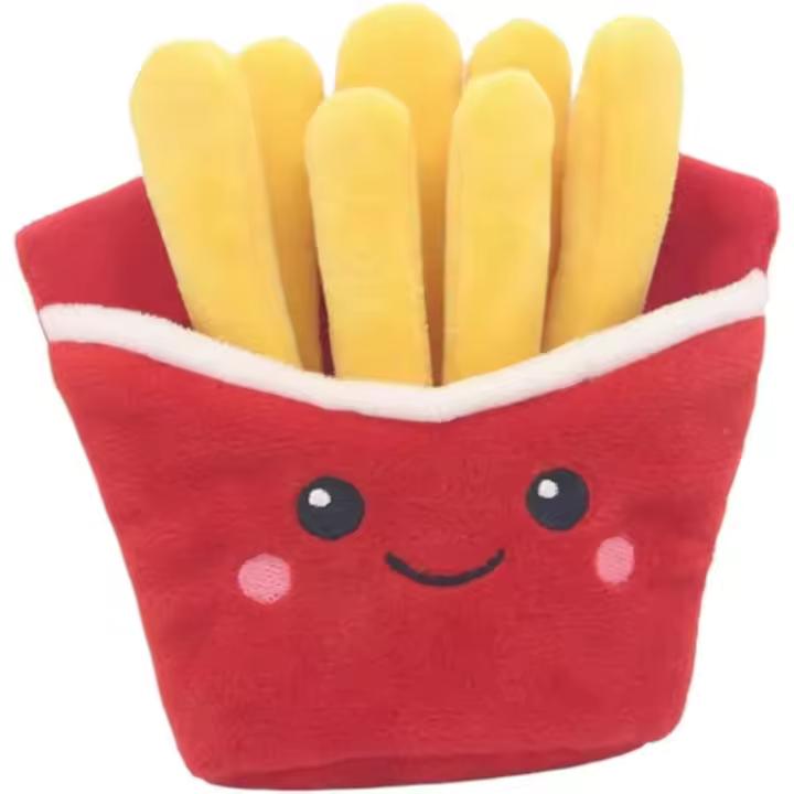 Juguetes para perros con chirriador/Peluche de parody de comida (papas fritas) - 1