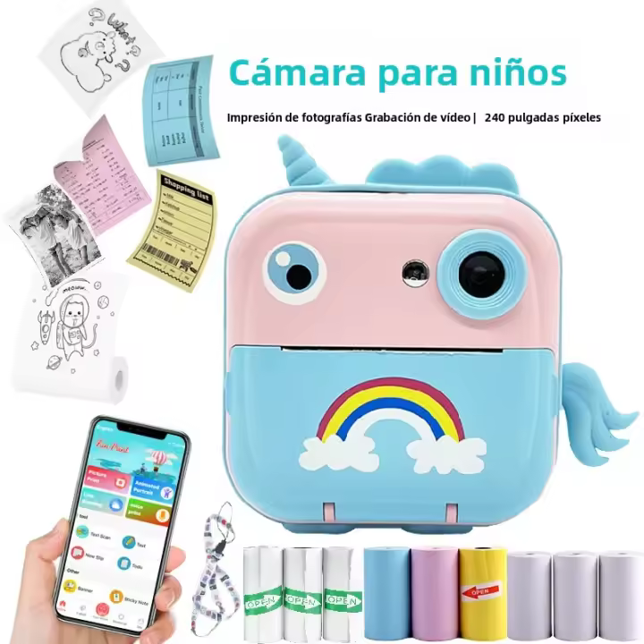 Cámara Digital Educativa Para Niños Kdis Con Impresión Inmediata De Etiquetas Fotográficas Regalo Para Niños Y Niñas Edad 6-12 - 1