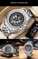 Reloj De Pulsera Mecánico LIGE Para Hombre Lujo Automático Tourbillon Multifuncional Luminoso Resistente Al Agua Con Fecha - details 10