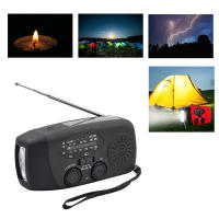 Radio De Mano Con LED Y Alerta Meteorológica AM/FM NOAA Portátil Generador Solar Con Dynamo Y 2000mAh Para Emergencias - details 14