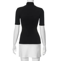 Vestido Bodycon De Verano Para Mujer Con Cuello Alto Y Manga Corta Elegante Mini Vestido De Calle Y2k Polyester Spandex Slim Fit - details 2
