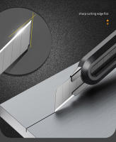 Cuchillo De Papel Deli Black Sk2 Con Botón De Presión Y Corte Automático De Alta Calidad Herramienta De Oficina Y Estación De Trabajo Con Hoja De Acero Carbono 3 Estilos - details 3