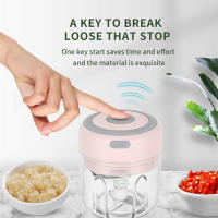 Mini Trituradora De Alimentos Eléctrica Recargable Multifuncional Para Carne Vegetales Ajo Y Jengibre Para El Hogar Con Capacidad De 250ml - details 1
