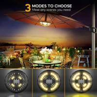 Lámpara de sombrilla, 28 luces LED, 3 modos, iluminación recargable, lámpara de sombrilla y sombrilla grande para camping, patio, - details 0