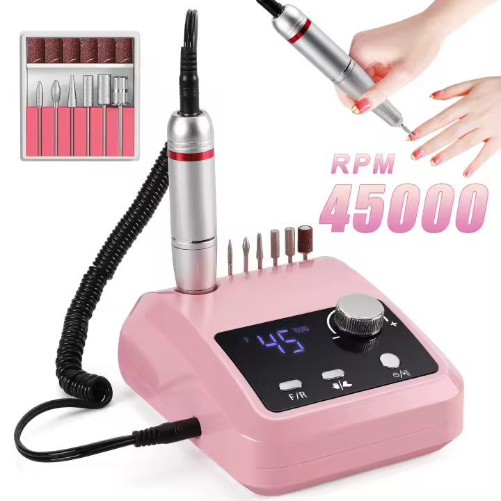 Máquina De Uñas 45000RPM Con Vibration Baja Y Modo Pausa Profesional Set De Manicura Para Salon Y Uso Doméstico - 1