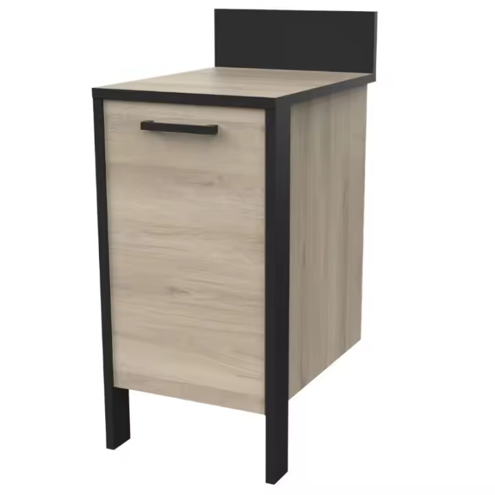 Miroytengo Módulo Inferior Industriale 1P Melamina Miroytengo Roble y Negro 44CM Cocina - 1