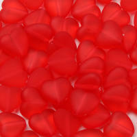 30pcs Bolas De Acrílico En Forma De Corazón Mate Multicolor Para Creación De Joyas Pulseras Collares Accesorios 13x14mm - details 5