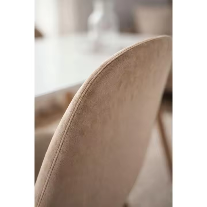 Pack 4 Sillas Teok Terciopelo - Marrón claro - 1