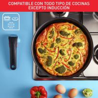 Ingenio Easy On - Juego de 3 Sartenes 22/24/26 cm + Mango extraible, No Apto inducción, antiadherentes, revestiiento Titanium, Thermo-signal, sin PFOA, Apto lavavajillas y Horno - details 2