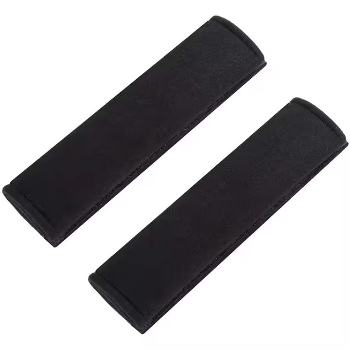 Almohadillas para cinturón de seguridad de automóvil, paquete de 2, almohadillas para cinturón de seguridad de automóvil, correa de cinturón de seguridad, almohadilla para el hombro para adultos y niños, color negro - 1
