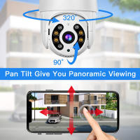 Cámara PTZ Inalámbrica 8MP 4K Con Visión Nocturna En Color Cámara De Vigilancia IP Exterior AI Auto Tracking iCsee Doméstica Y Exterior Resistente Al Agua - details 0