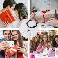 2 pulseras magnéticas para parejas, pulsera de atracción mutua a juego, pulsera de relación ajustable, pulsera de cuentas de piedra natural, regalos para parejas - details 2