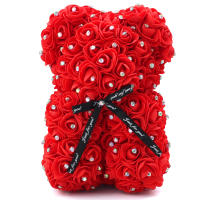 Rosa Artificial 25cm Oso Para Regalo De Aniversario Navidad San Valentín Cumpleaños Boda Fiesta Decoración De Hogar - details 0