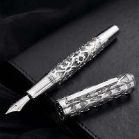 Nuevo Bolígrafo De Fuente Resina Hongdian D1 0.5mm Nib Esqueleto Hueco Suministros De Oficina De Negocios Con Recarga Pistón - details 5
